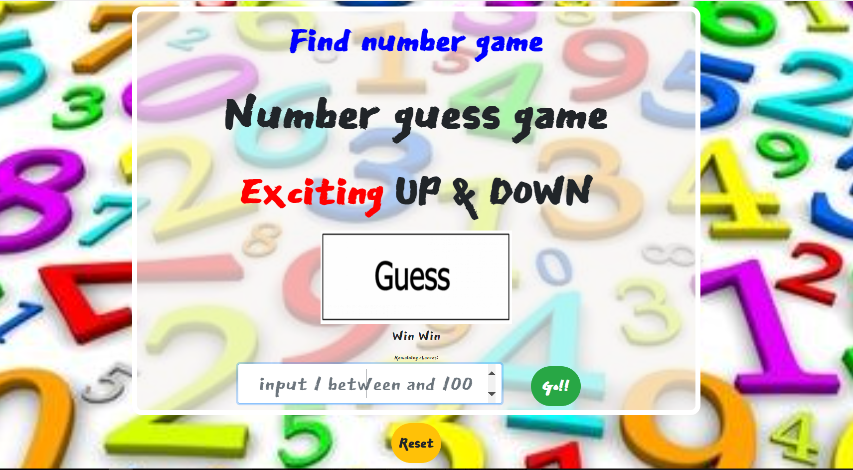 Number Guess Game 